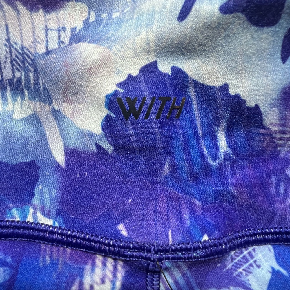 Peloton x WITH Wear It To Heart Blue Moves High Waist Bike Shorts XS Purple New - Picture 9 of 11